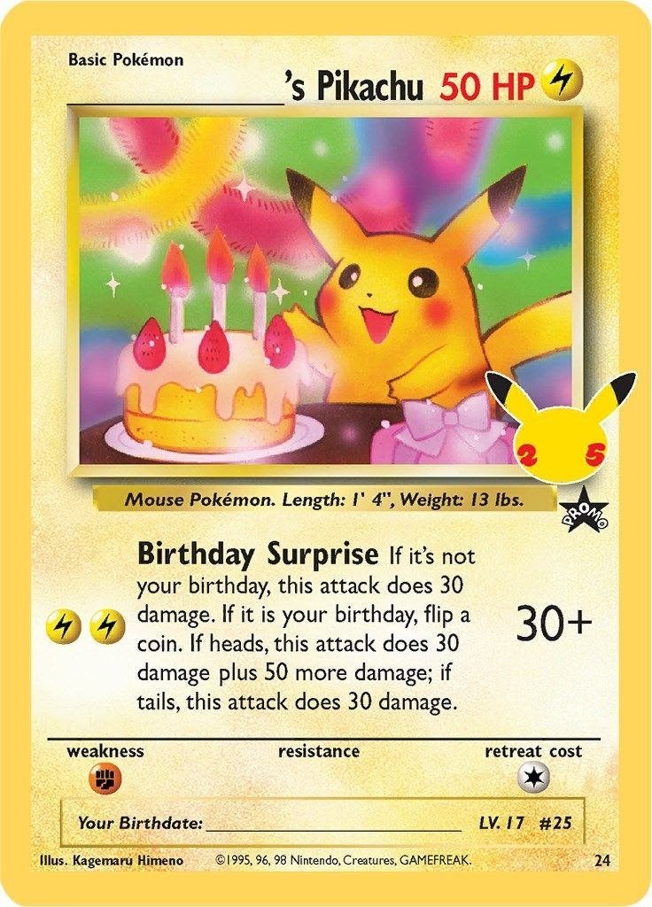 Celebrations - Classic Collection s Pikachu  24, Ophalen of Verzenden, Nieuw, Losse kaart