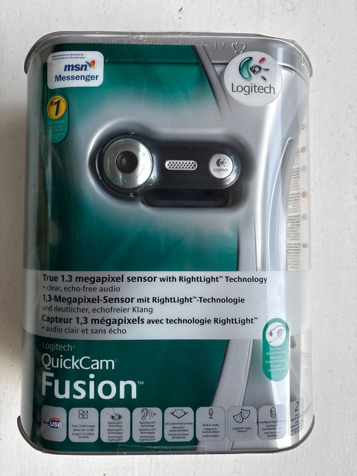 Logitech QuickCam Fusion Webcam - Nieuw in doos, Computers en Software, Nieuw, Ophalen of Verzenden, Windows, Microfoon