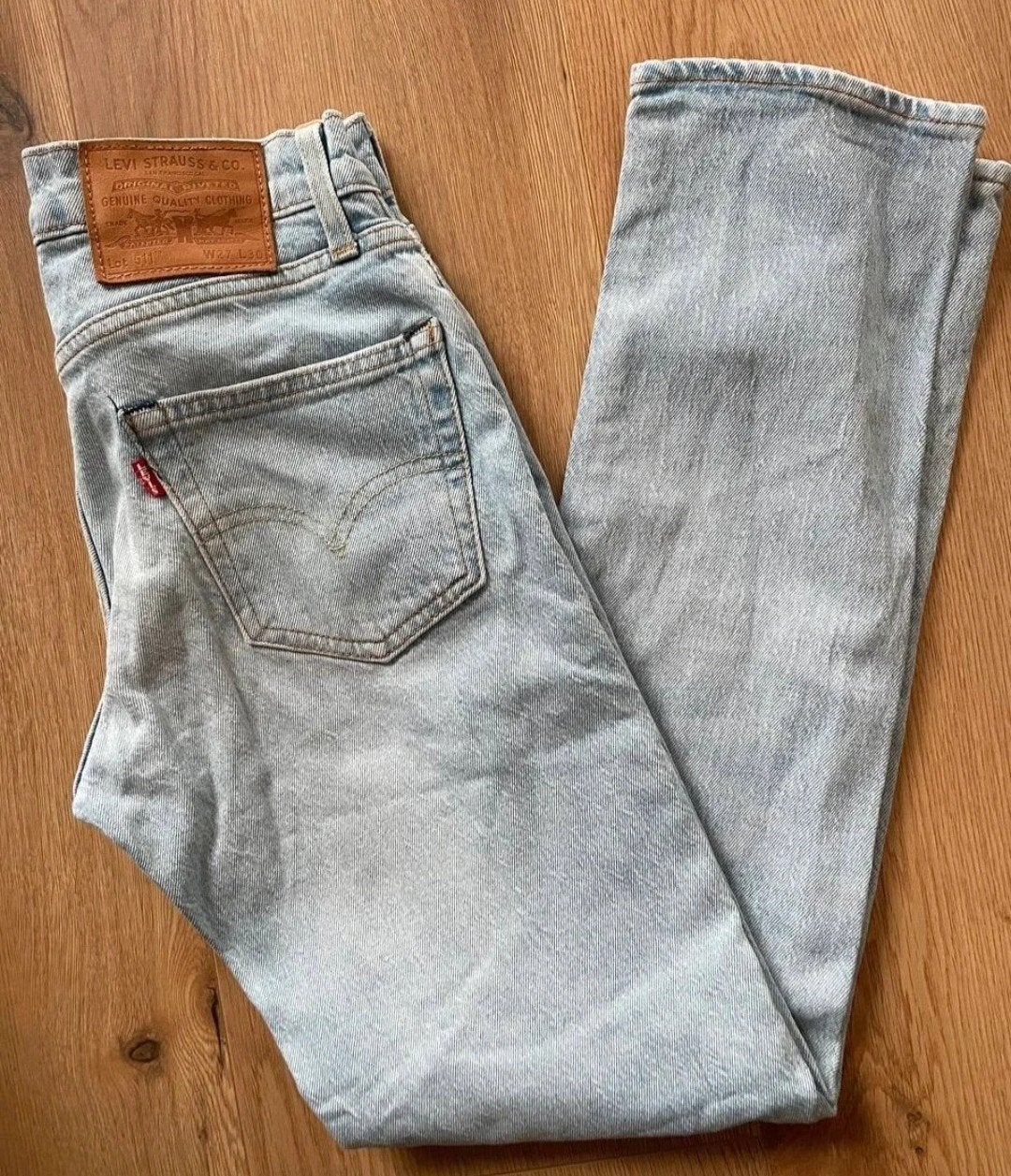 Levi’s 511 Slim Fit Jeans W27 L30 Light Blue Wash, Blauw, Ophalen of Verzenden, Zo goed als nieuw, W27 (confectie 34) of kleiner