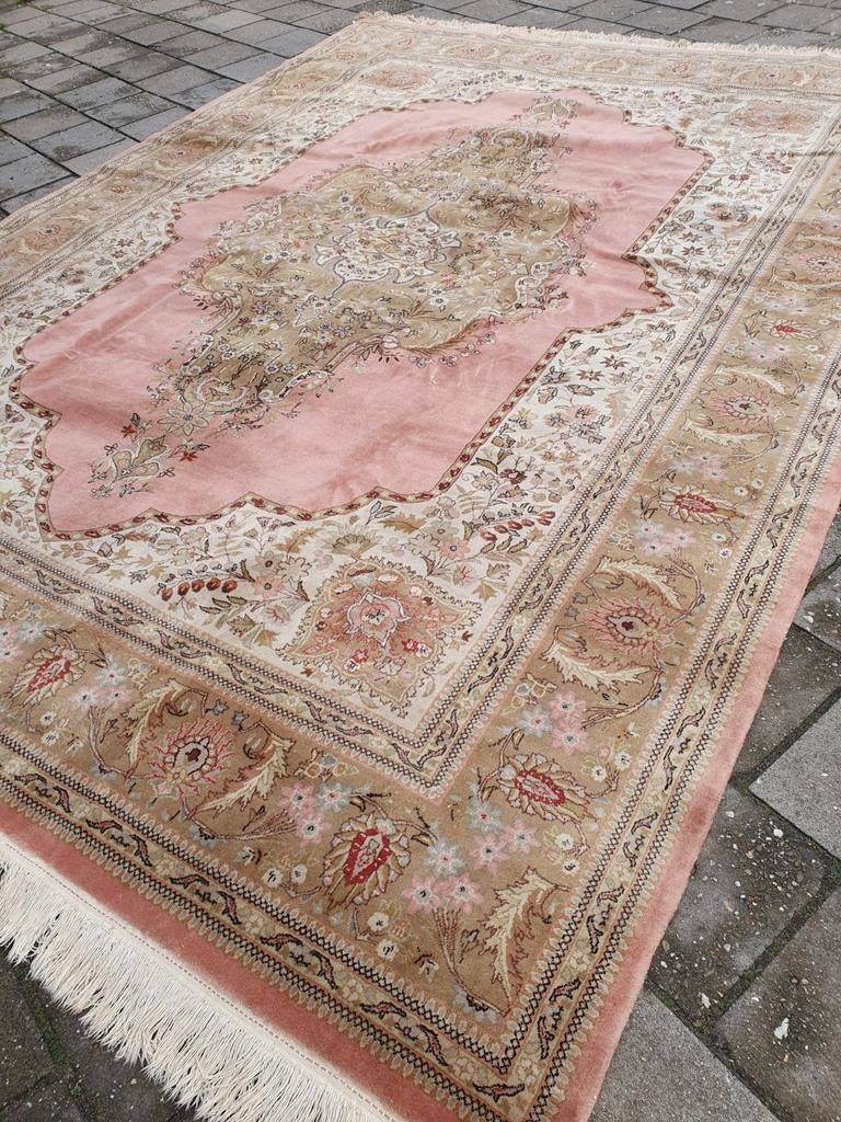 HELAAS VERKOCHT  Perzisch tapijt Kashan.390x270 cm, Gebruikt, Overige kleuren, 200 cm of meer, Ophalen of Verzenden