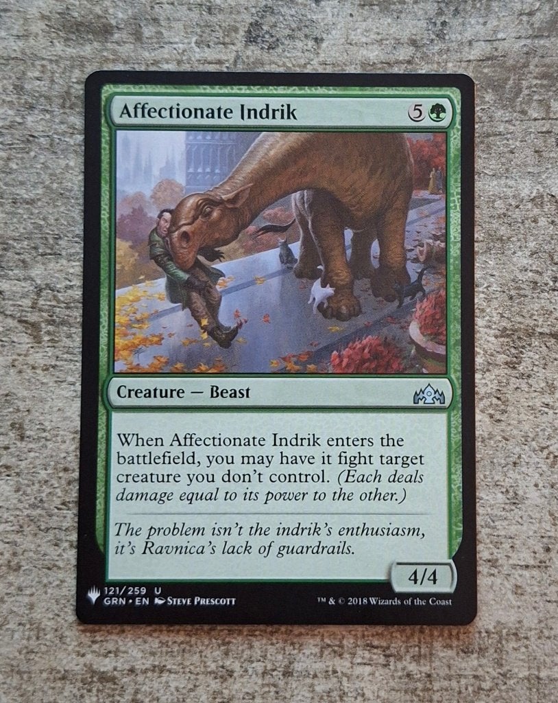 Affectionate Indrik - Magic the Gathering, Verzenden, Gebruikt, Losse kaart