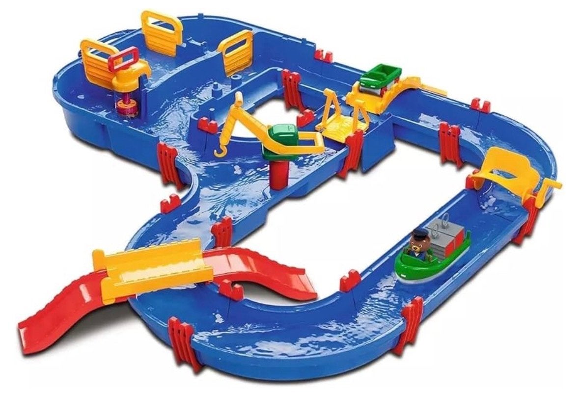2 Aquaplay waterbanen met veel accessoires, Kinderen en Baby's, Speelgoed | Buiten | Los speelgoed, Ophalen of Verzenden, Gebruikt