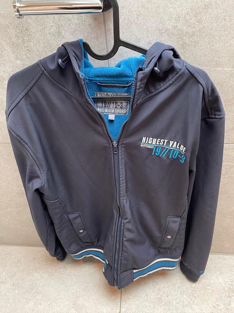 Softshell jas / mt L / kleur donkerblauw- kobaltblauw, Ophalen of Verzenden, Zo goed als nieuw