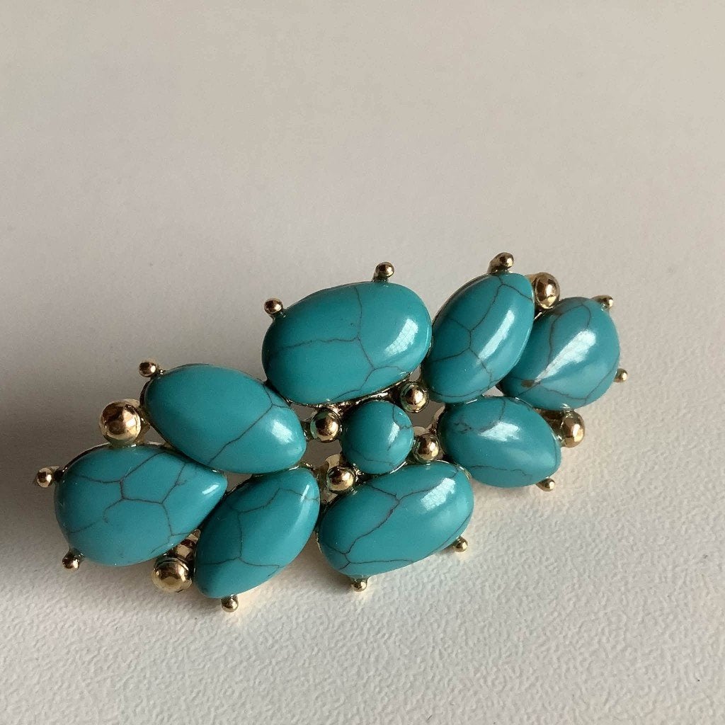 Vintage vergulde Monet broche uit de jaren 1960-1980, Overige materialen, 4 tot 7 cm, Ophalen of Verzenden, Zo goed als nieuw