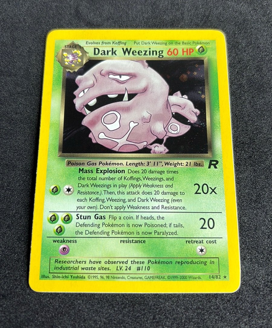 Weezing Team Rocket Unlimited Holo Pokemon, Ophalen of Verzenden, Zo goed als nieuw, Losse kaart, Foil