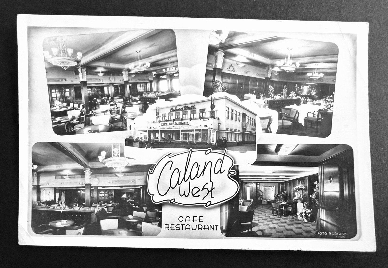 Rotterdam Caland-West Café Restaurant - Echte foto, Ophalen of Verzenden, 1960 tot 1980, Gelopen, Zuid-Holland