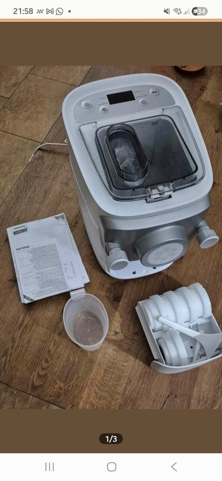 Philips Pastamaker HR2355/09 - Zo goed als nieuw, Witgoed en Apparatuur, Keukenmixers, Ophalen, 1 tot 2 liter, Zo goed als nieuw