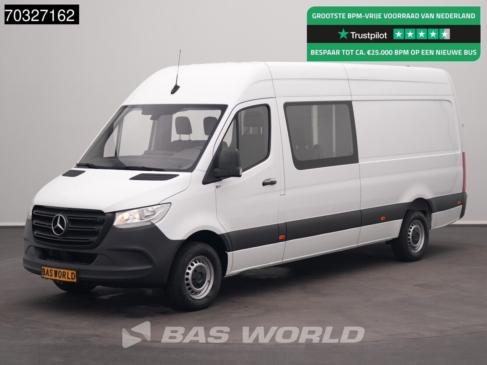 Mercedes Sprinter 319 CDI Automaat Dubbel Cabine 3,5t Trekha, Automaat, Stof, Gebruikt, Euro 6