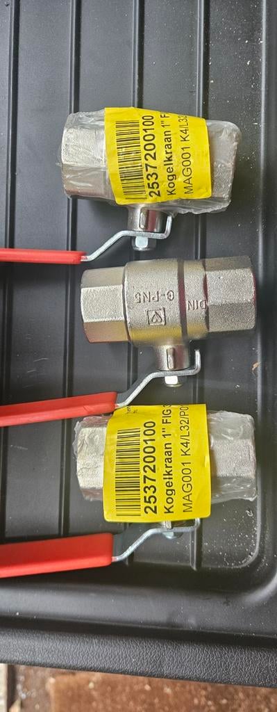 Nieuwe ERIS Kogelkranen 1" Figuur MAIG001 K4L32 (3 stuks), Doe-het-zelf en Verbouw, Buizen en Afvoer, Overige materialen, Overige typen