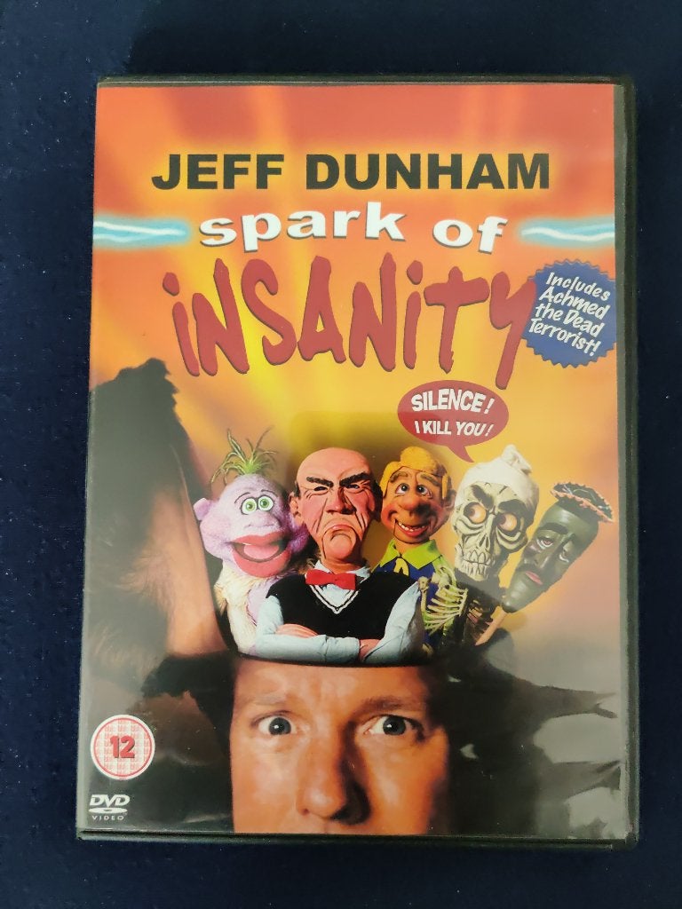 Jeff Dunham - Spark of Insanity + Achmed the Dead Terrorist, Alle leeftijden, Ophalen of Verzenden, Zo goed als nieuw, Stand-up of Theatershow