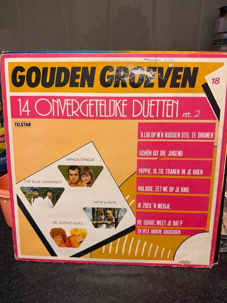 T5. Gouden Groeven: 14 Onvergetelijke Duetten nr. 2 LP, Ophalen of Verzenden, Gebruikt, 12 inch, Levenslied of Smartlap