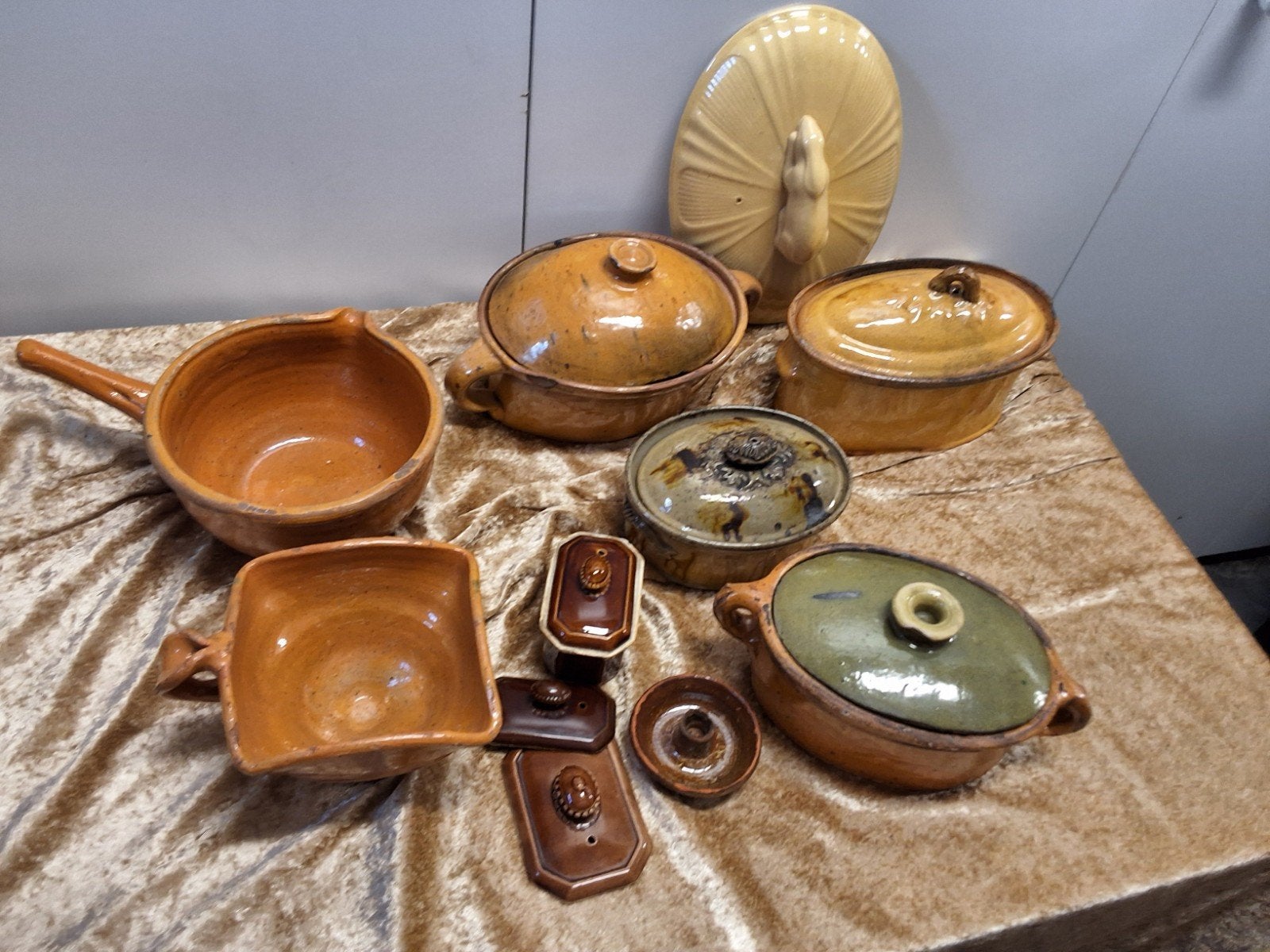 Antieke aardewerk pate vormen en varia, Ophalen of Verzenden