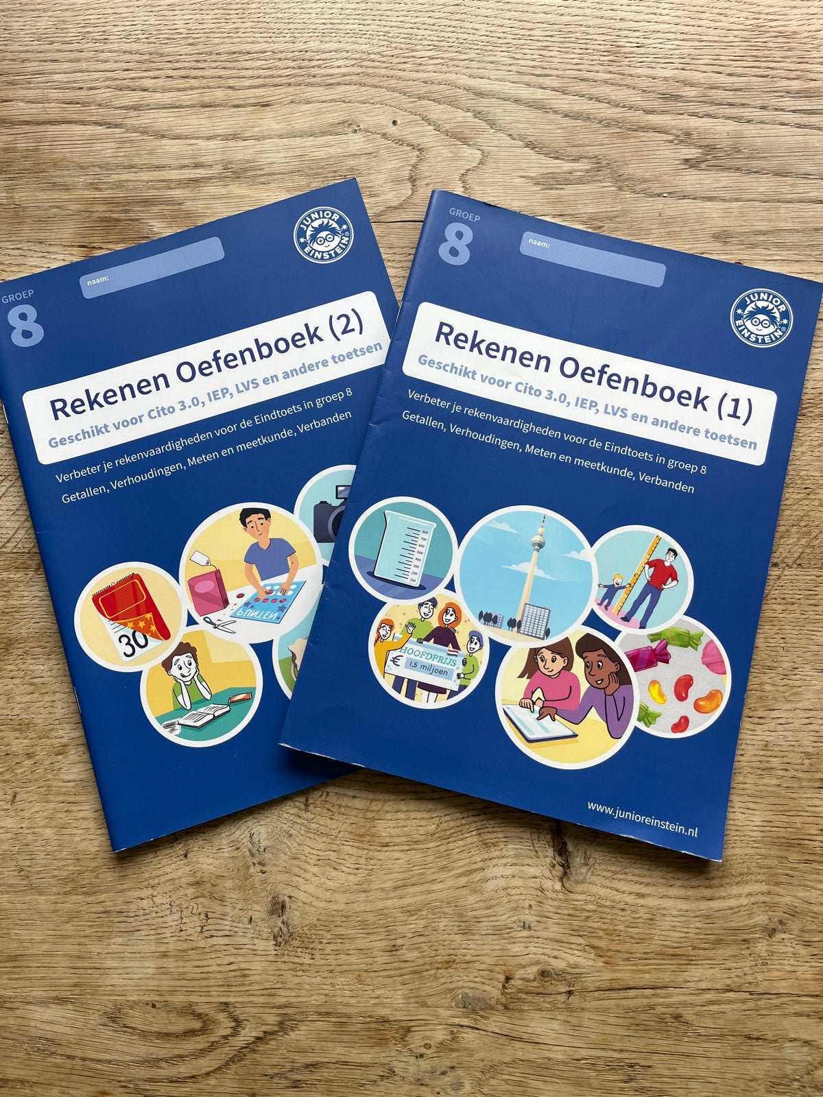 Junior Einstein Rekenen Oefenboek Groep 8 (deel 1 & 2), Ophalen of Verzenden, Zo goed als nieuw, Overige niveaus, Wiskunde A