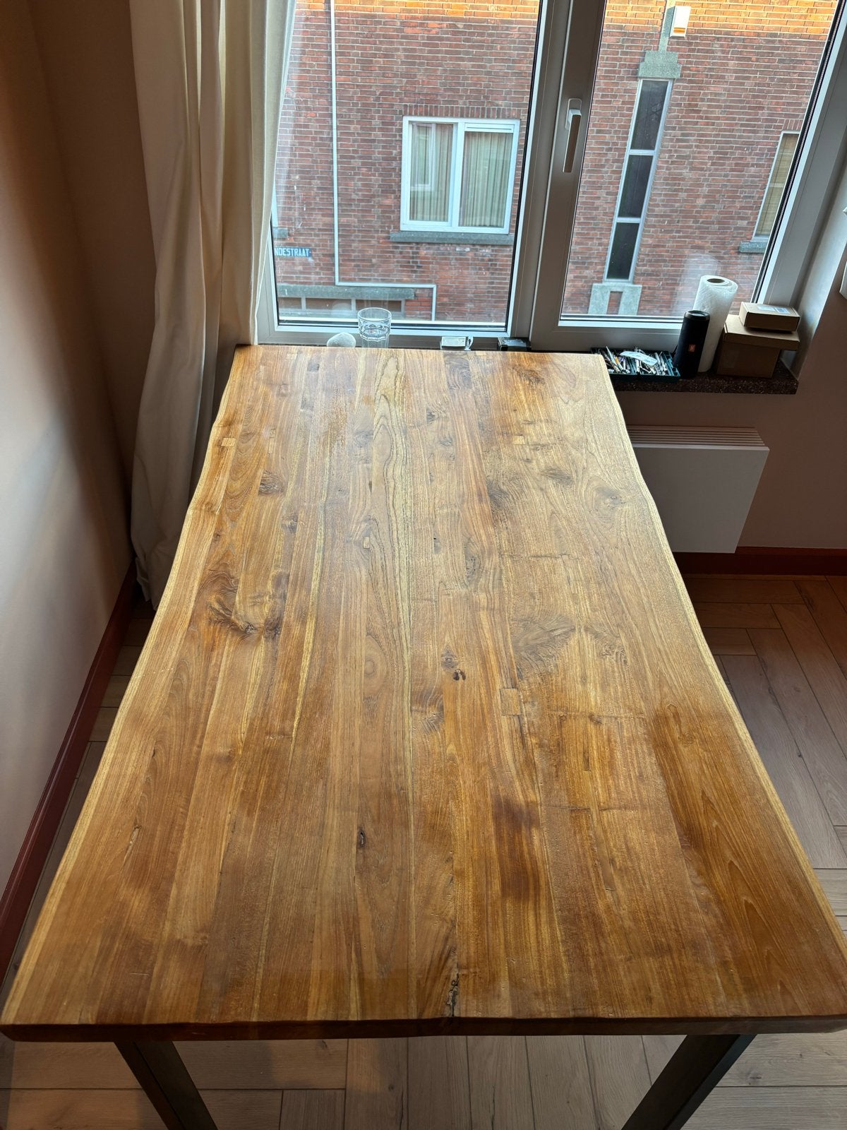 Boomstamtafel 160x90 cm - Robuust en Stijlvol, Ophalen, Gebruikt, 50 tot 100 cm, 150 tot 200 cm