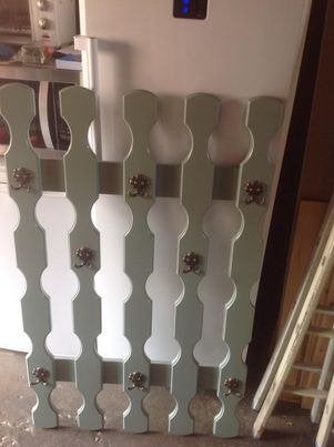 Grijze beukenhouten kapstok met 8 dubbele haken, 100 tot 150 cm, Zo goed als nieuw, Hout, Ophalen