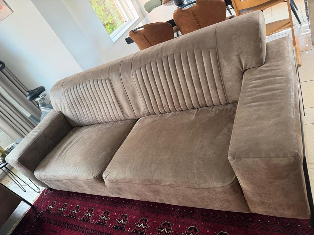 2 nete gebruikte Bankstellen 3 en 2.5 zits, Ophalen, Overige materialen, 250 tot 300 cm, 75 tot 100 cm