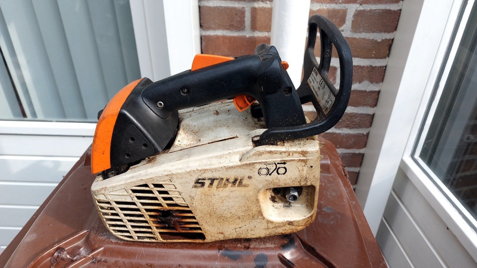 Stihl MS192T voor onderdelen, Doe-het-zelf en Verbouw, Gereedschap | Zaagmachines, Ophalen, Gebruikt, 70 mm of meer, Kettingzaag