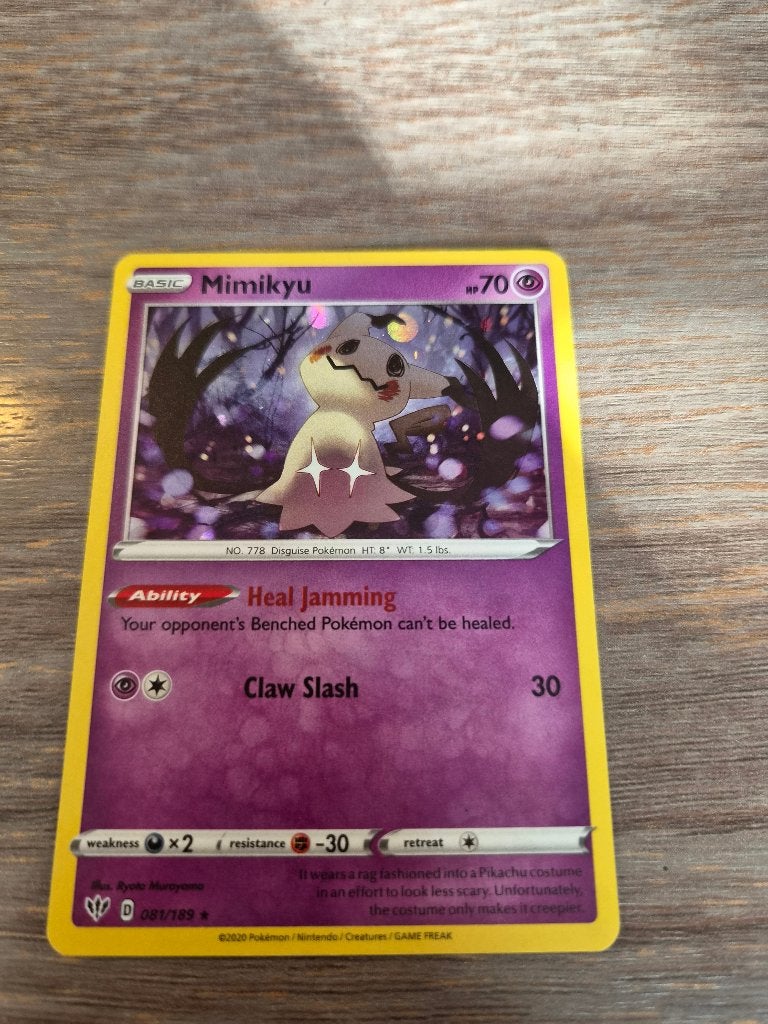 Pokémon Kaart Mimikyu 081/189 - Darkness Ablaze, Ophalen of Verzenden, Zo goed als nieuw, Losse kaart, Foil