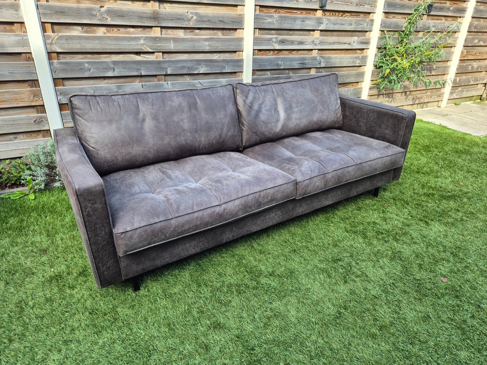 Rodeo Classic Bank 2,5-zits Zwart, Ophalen, Gebruikt, Industrieel/Modern, Driepersoons