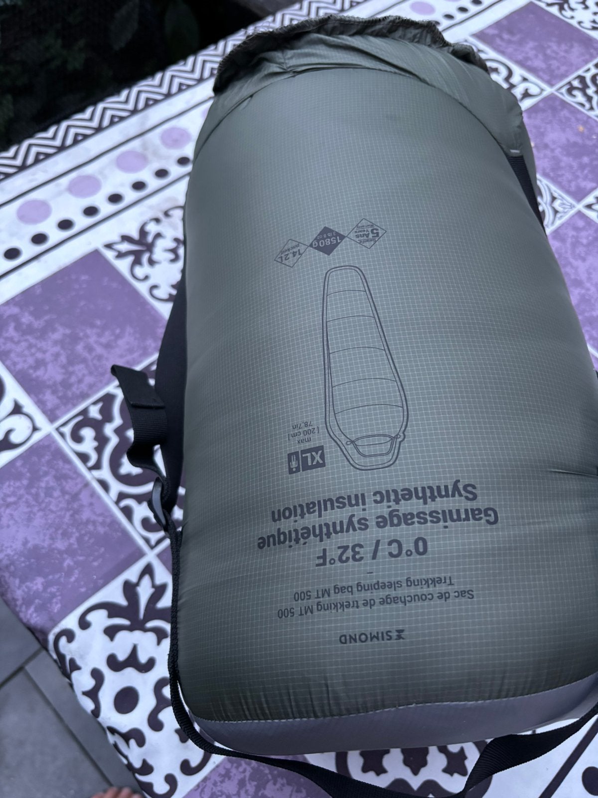 Nieuwe Decathlon Simond slaapzak MT500 0 graden ongebruikt, Caravans en Kamperen, Ophalen, Nieuw