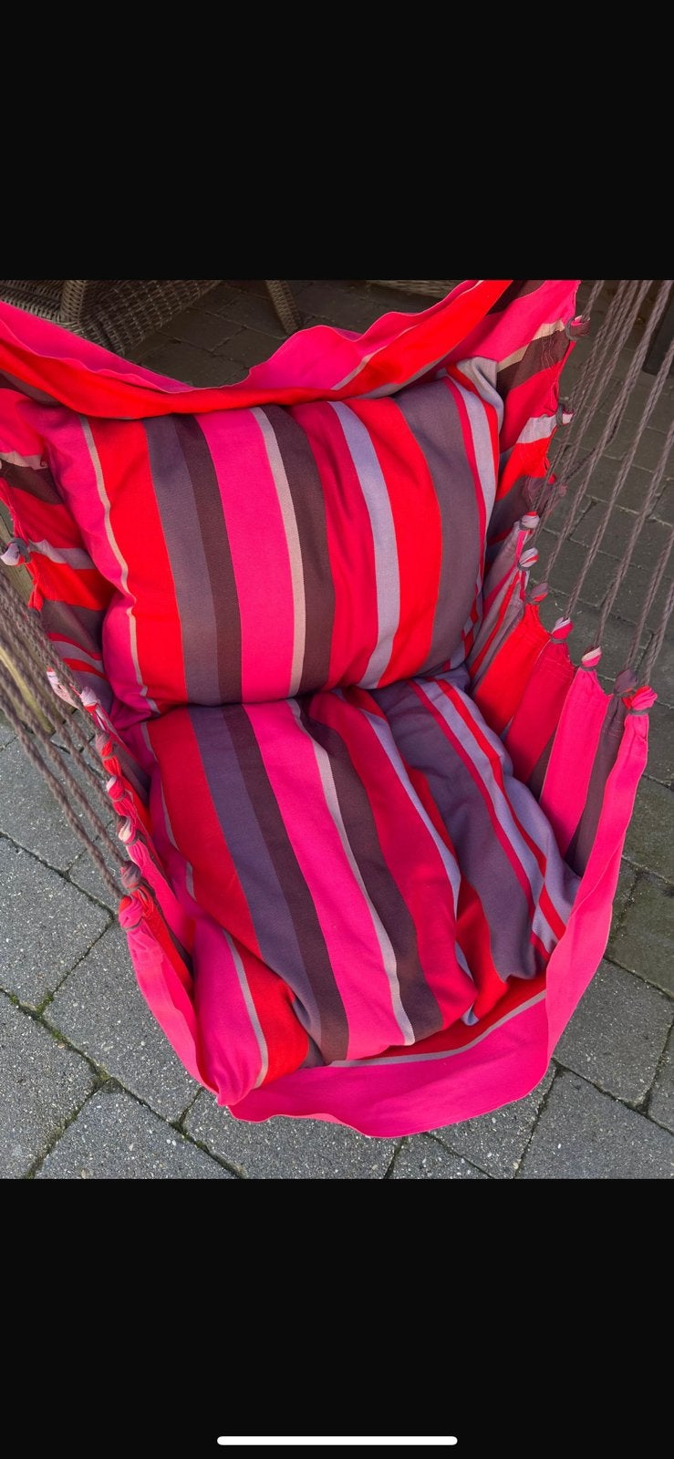 Hangstoel ( nw) Ibiza style roze / rood incl ophangsysteem, Ophalen, Nieuw