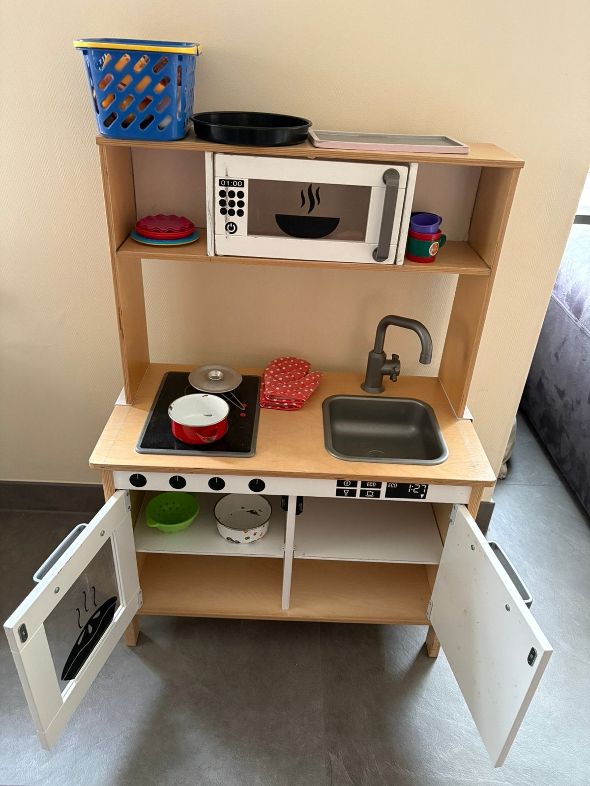 Speel keuken, Kinderen en Baby's, Speelgoed | Speelkeukens, Ophalen of Verzenden, Gebruikt, Hout