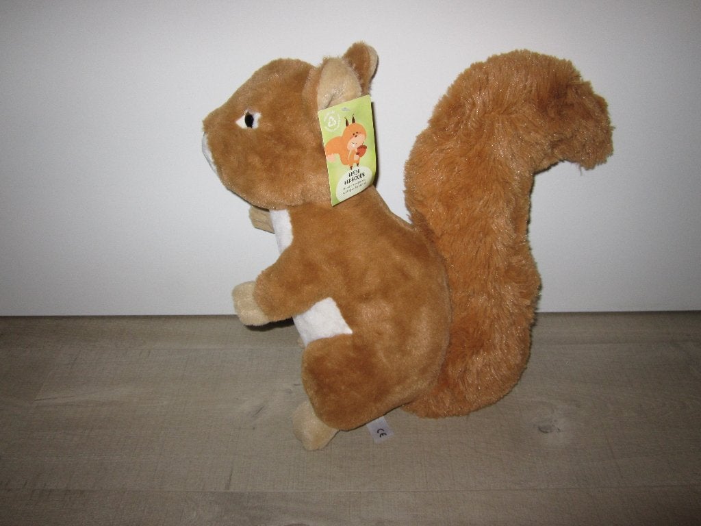 Velours eekhoorn knuffel 40 cm groot  Nieuw ., Overige typen, Nieuw, Ophalen of Verzenden, Middelgroot (20 tot 80 cm)
