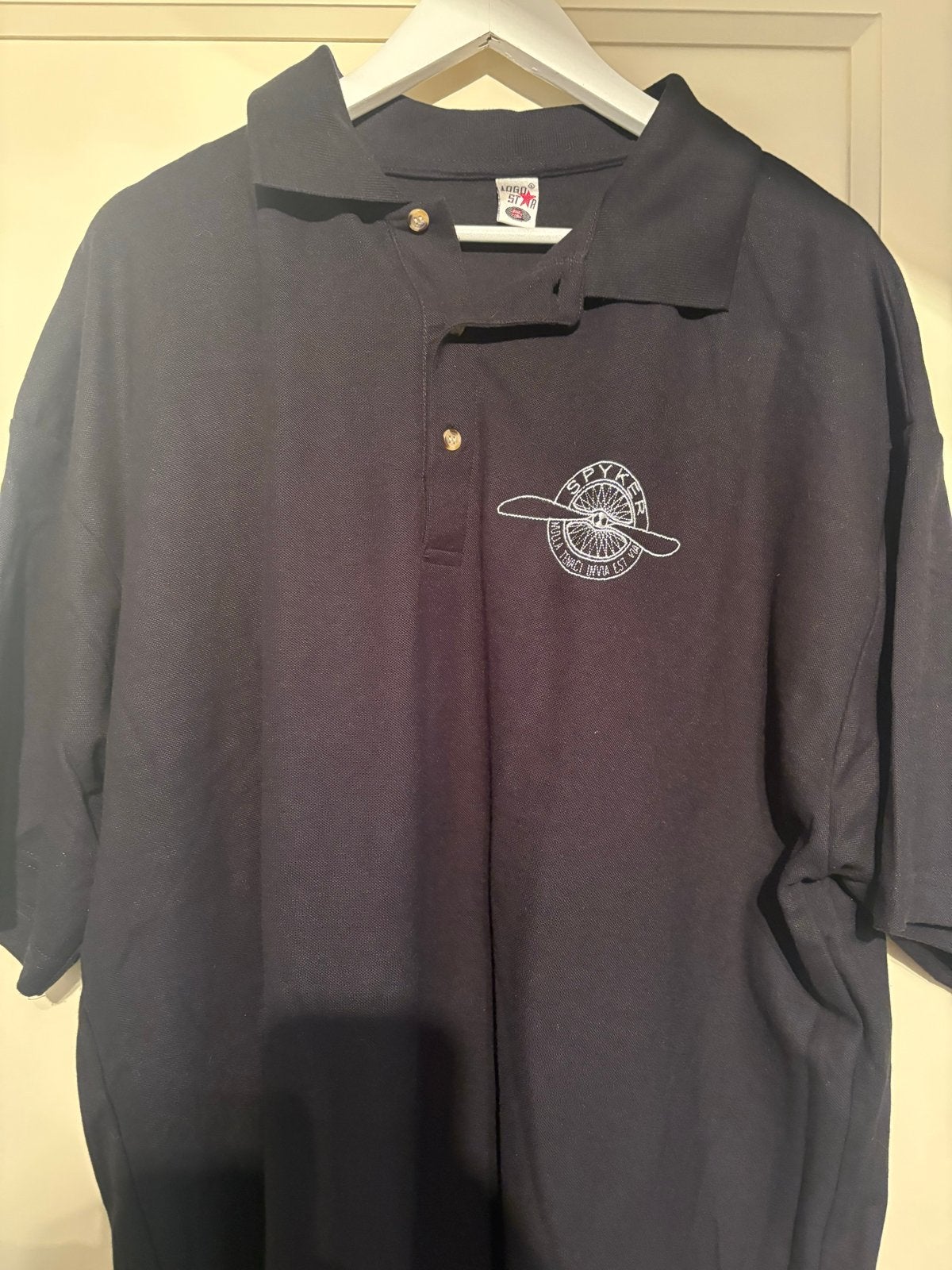 Zwart Spyker Squadron poloshirt - Maat 4XL, Ophalen of Verzenden, Zo goed als nieuw, Overige maten, Zwart