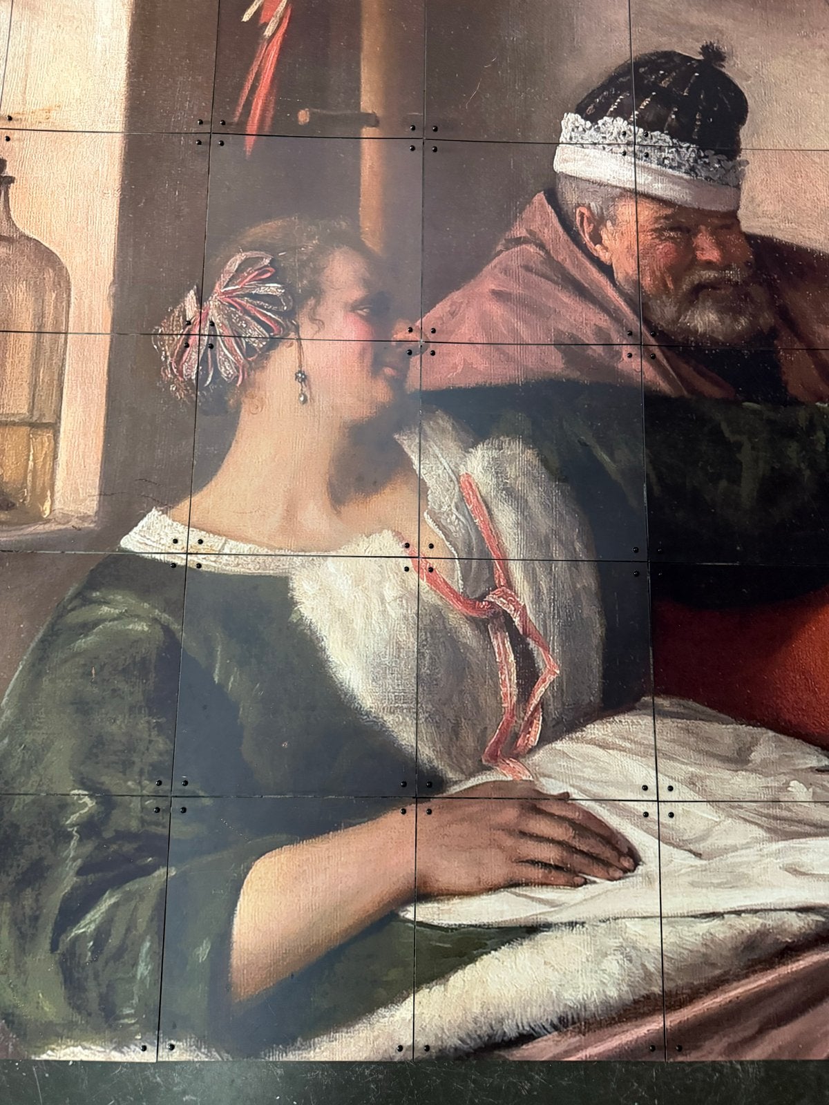 IXXI klassiek schilderij, Antiek en Kunst, Kunst | Schilderijen | Klassiek, Ophalen, Portret of Personen, Overige ondergronden