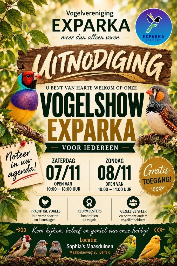 VOGEL TENTOONSTELLING EXPARKA BELFELD, Mannelijk