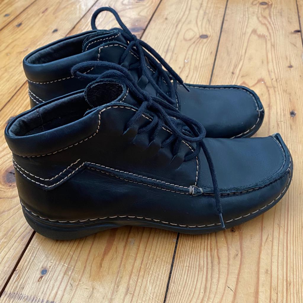 ZWARTE WOLKY ENKEL VETERSCHOENEN 39, Zwart, Lage of Enkellaarzen, Ophalen of Verzenden, Zo goed als nieuw