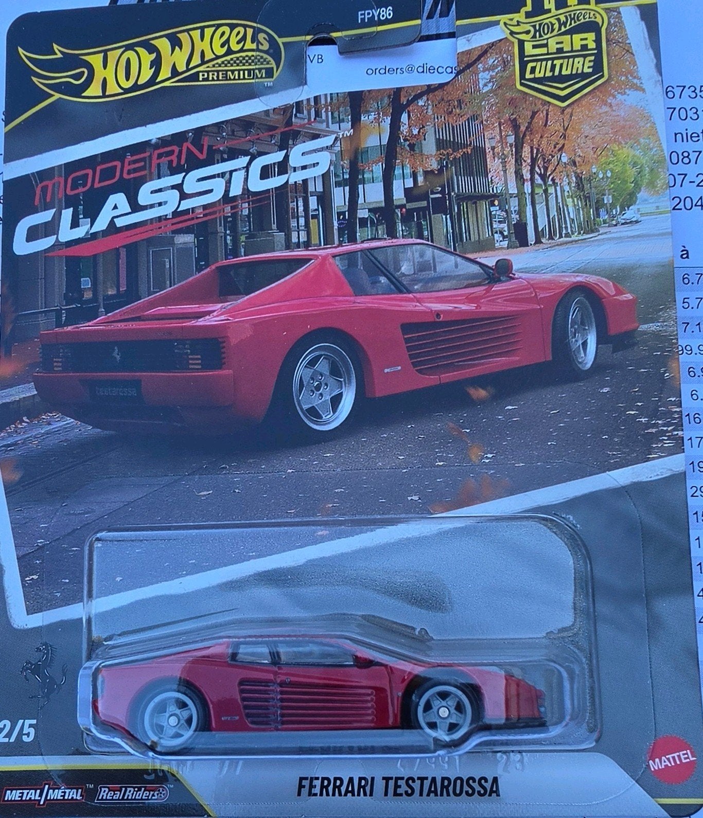 Hot Wheels Ferrari Testarossa Modern Classics, Ophalen of Verzenden, Nieuw, Overige typen
