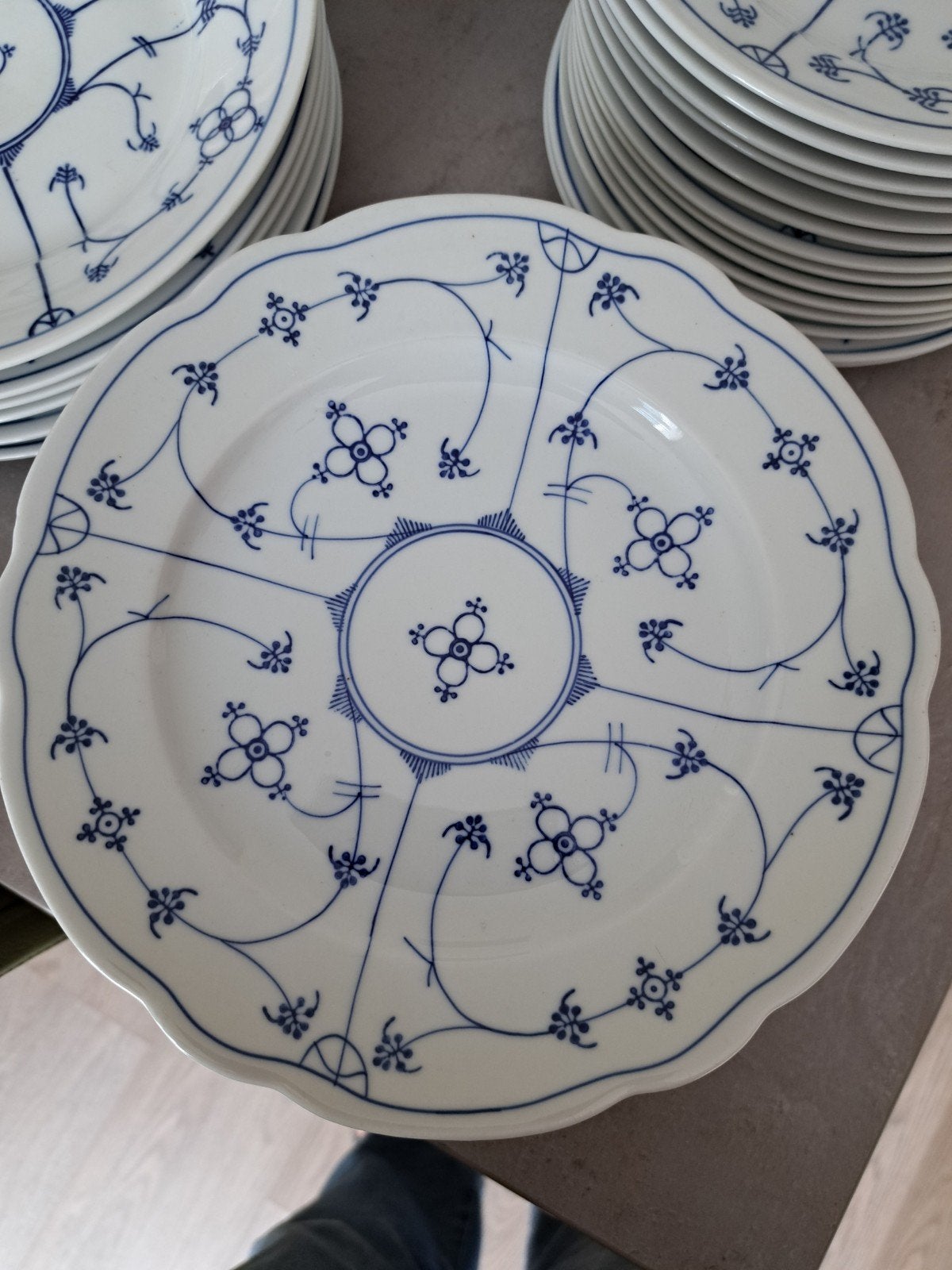 Meissen Blau Zwiebelmuster borden - 19 cm, Antiek en Kunst, Ophalen