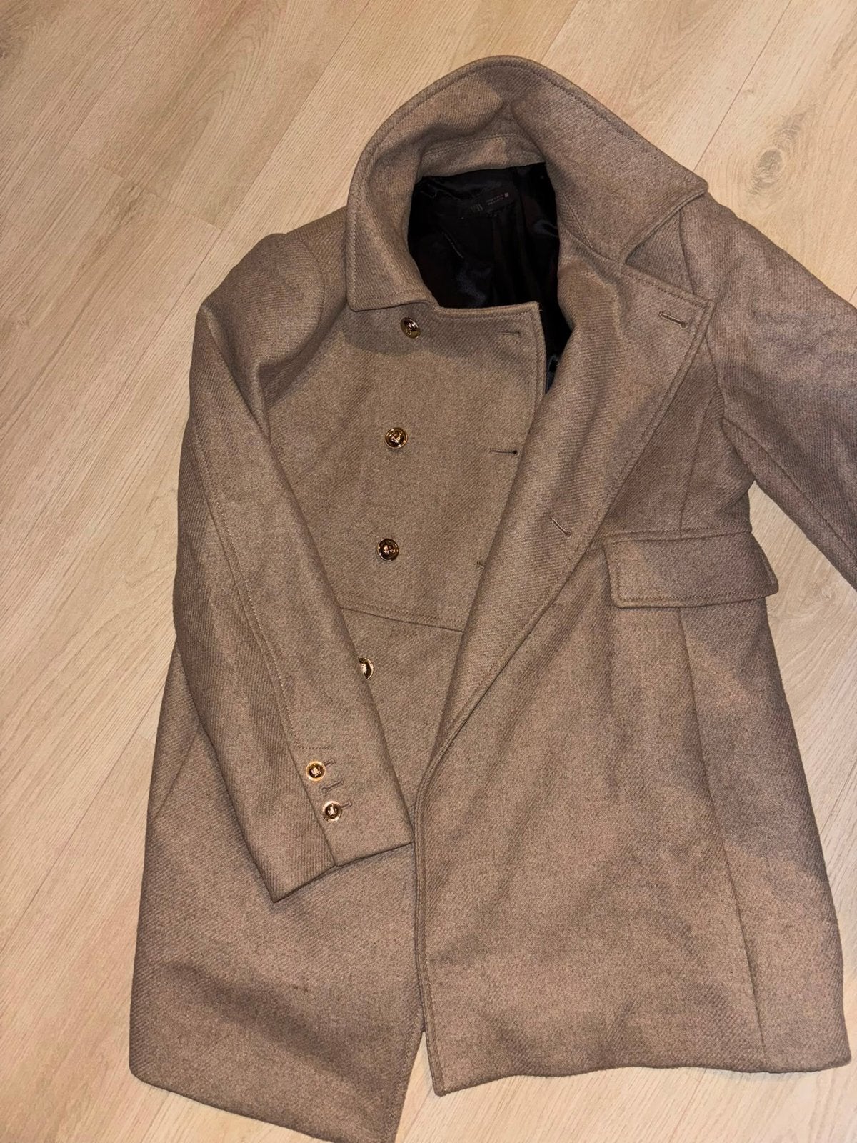 Zara winterjas maat XL, Kleding | Dames, Ophalen of Verzenden, Zo goed als nieuw, Maat 46/48 (XL) of groter, Beige