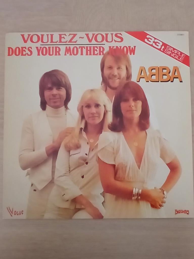 ABBA - Voulez-Vous / Does Your Mother Know (Rode Vinyl), Cd's en Dvd's, Vinyl Singles, Gebruikt, Colored vinyl, Originele persing
