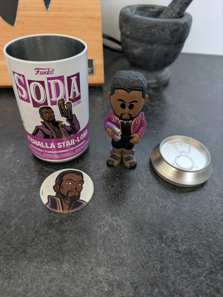 Funko Soda T'Challa Star-Lord Figuur met Blik, Ophalen of Verzenden, Nieuw