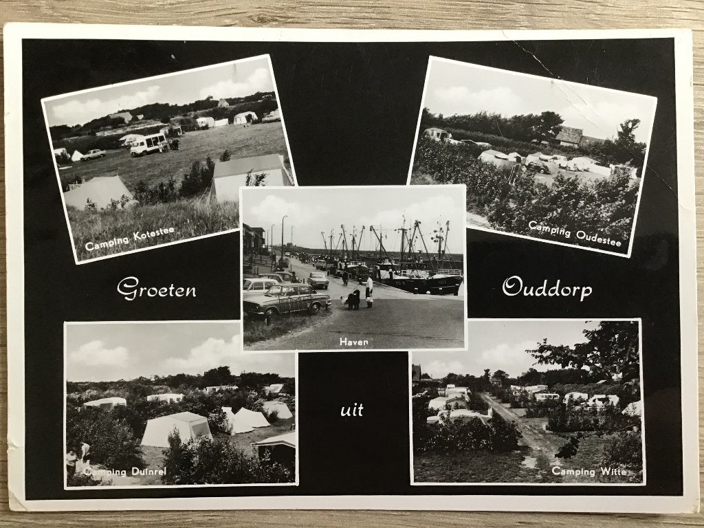 Ouddorp Ansichtkaart - Campings en Haven (Gelopen) 1971, Ophalen of Verzenden, 1960 tot 1980, Gelopen, Zuid-Holland