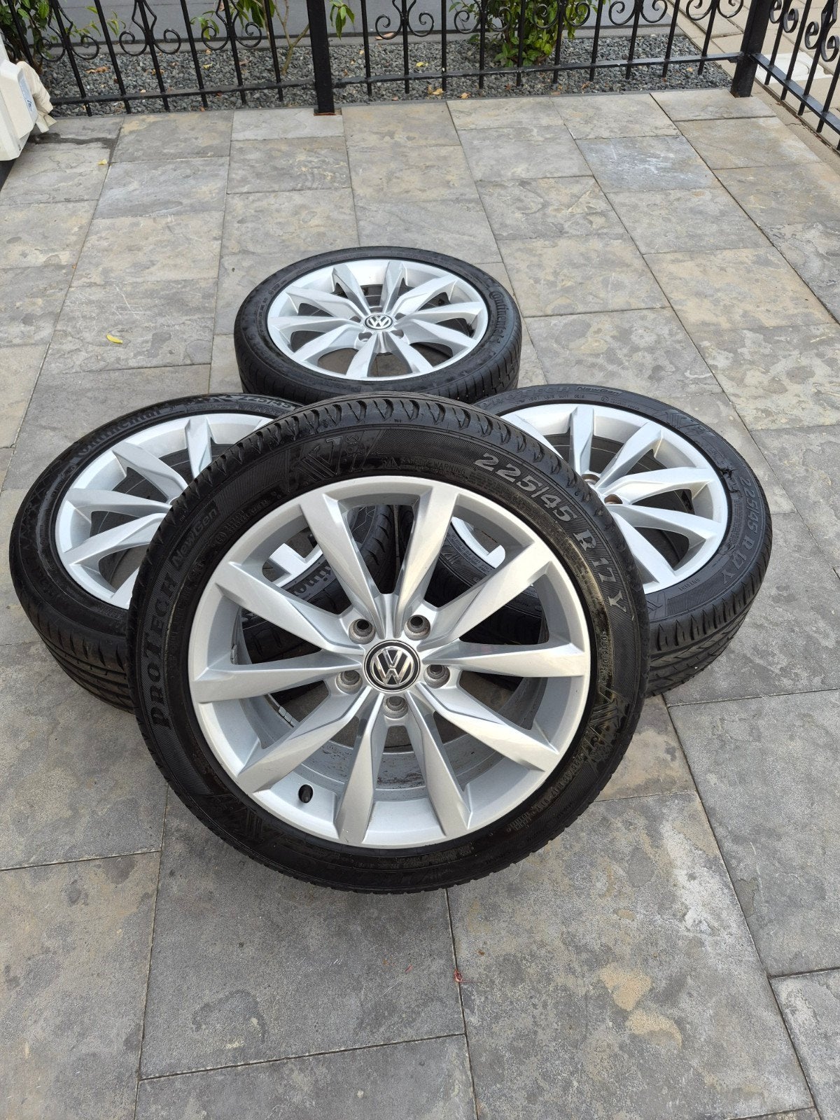 5x112 17" Orgineel VW Dijon Velgenset, Auto-onderdelen, Banden en Velgen, Ophalen, Gebruikt, Banden en Velgen, 17 inch