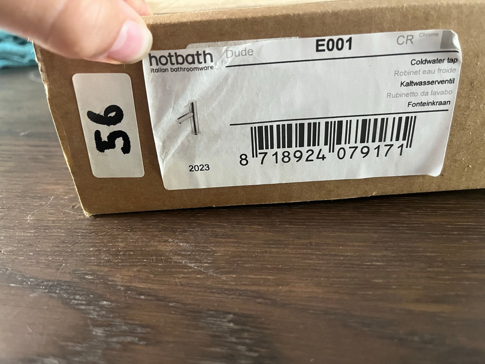 Hotbath Dude E001 Koudwaterkraan Chroom, Ophalen, Nieuw, Chroom, Kraan