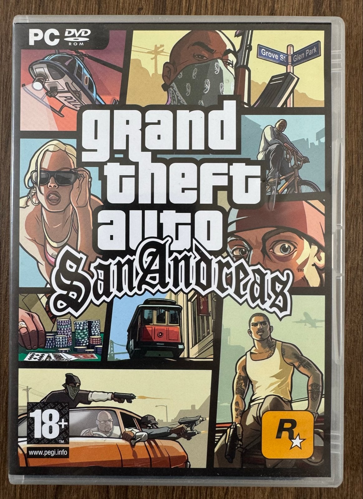 Grand Theft Auto San Andreas PC + kaart, Avontuur en Actie, Vanaf 18 jaar, 1 speler, Eén computer