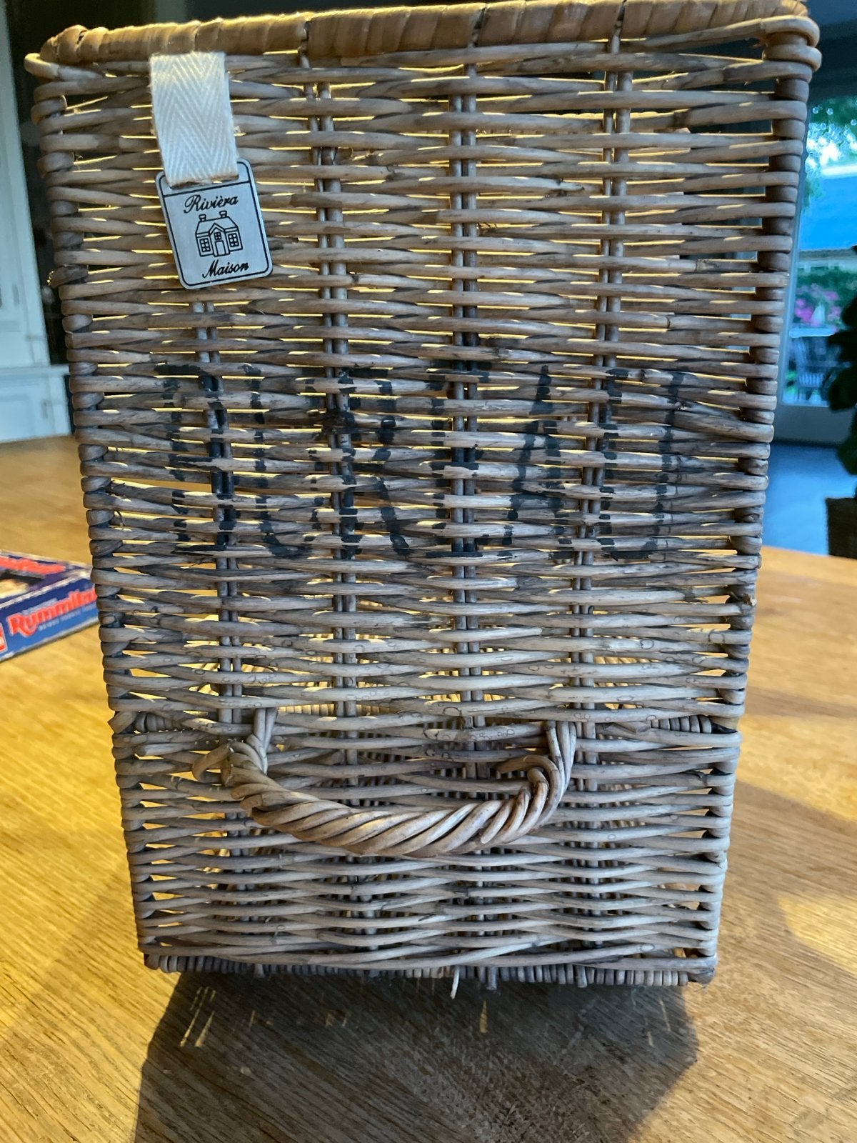Riviera Maison Rattan Tijdschriftenrek/Opberger, Ophalen of Verzenden, Natuurlijk materiaal, Bruin, Landelijk