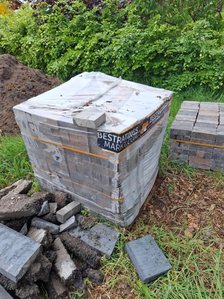 Tuinvisie Tambour straatstenen NIEUW!! +/- 10 M2, Ophalen of Verzenden, Gebruikt, Beton, Klinkers