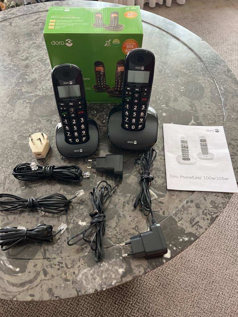 Doro PhoneEasy 100w/105wr duo senioren telefoon, Ophalen of Verzenden, Zo goed als nieuw, 2 handsets