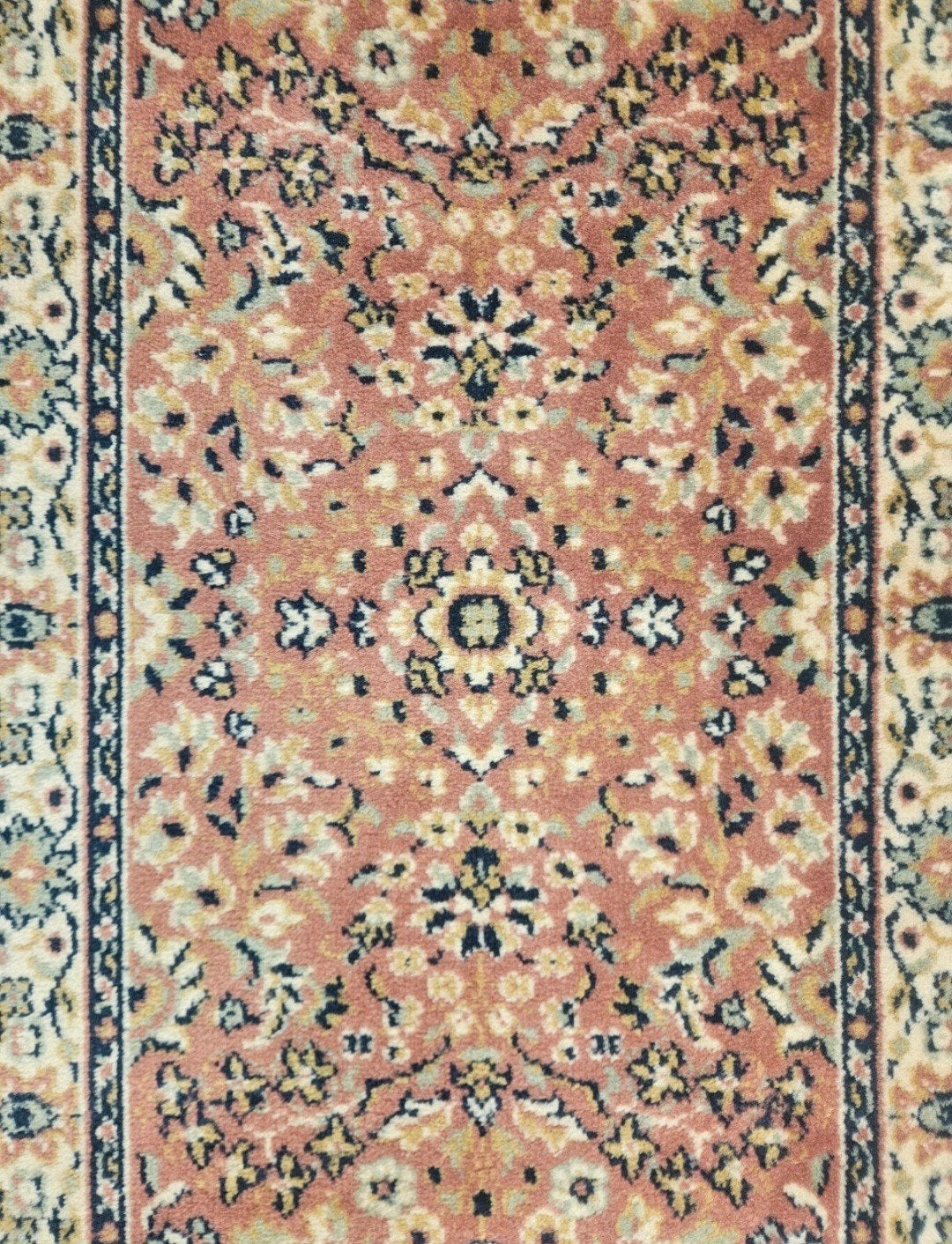 Vintage oosters wol vloerkleed Bergama floral pink 61x117cm, Gebruikt, 100 tot 150 cm, Www.hypepopup.nl, Klassiek, Perzisch, Traditioneel