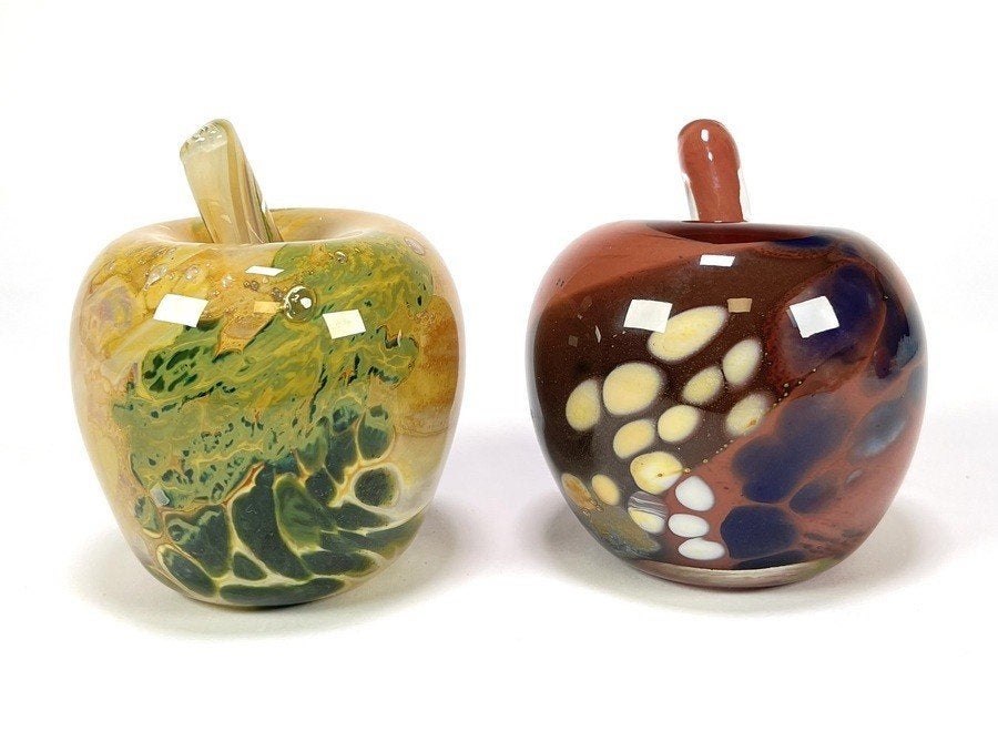 539. Glazen appels, Gro Bergslien voor Hadeland – ca.1970, Antiek en Kunst, Ophalen