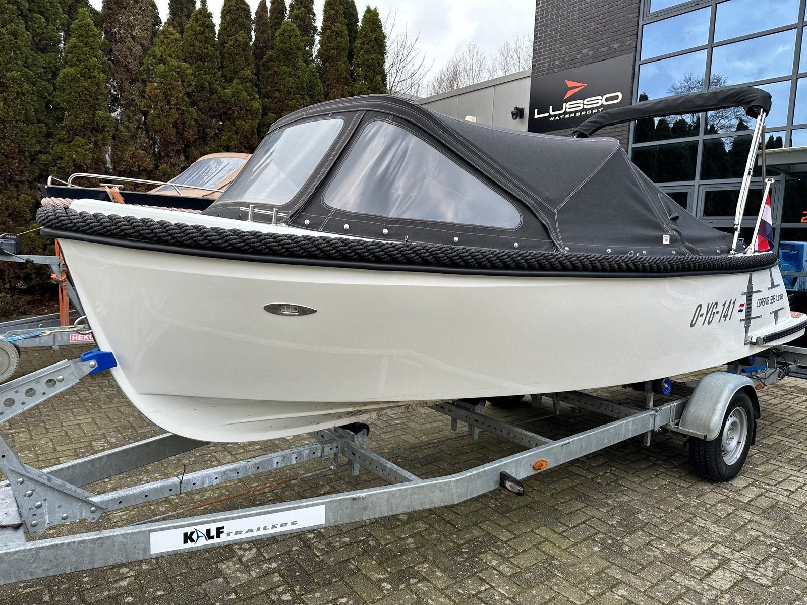 Corsiva 595 Tender - Honda 50PK motor in bun, Ophalen, Tender, Zo goed als nieuw, Anker