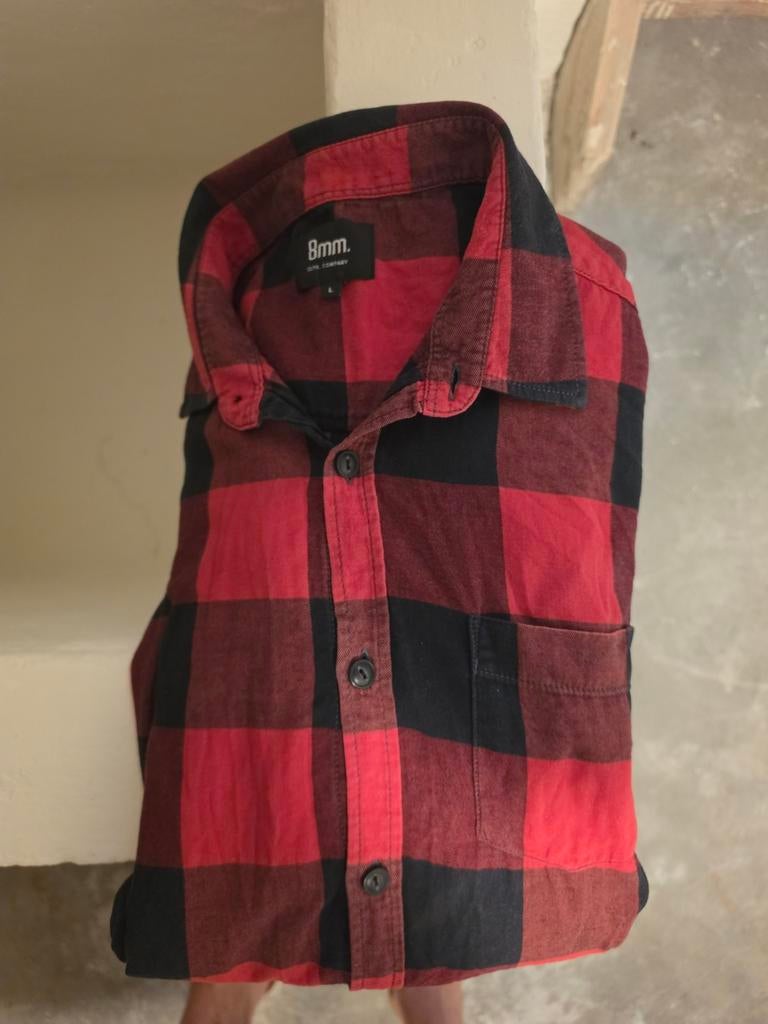 Geruite blouse rood zwart, Kleding | Dames, Maat 38/40 (M), Ophalen of Verzenden, 8mm., Gedragen