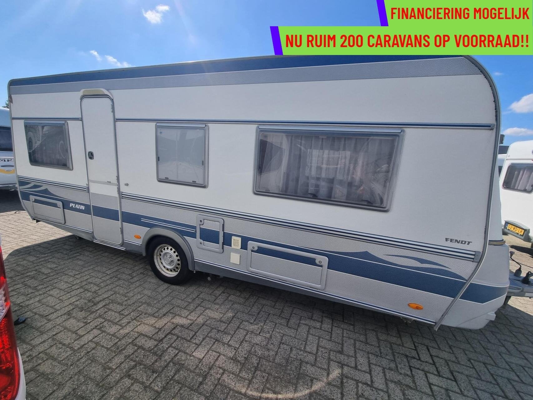 FENDT PLATIN 540 TG MOVER + AIR TENT + ENKELE BEDDEN, Caravans en Kamperen, Caravans, Rondzit, 7 tot 8 meter, Bedrijf, Mover