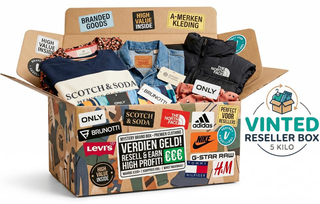 Partij Kleding (Box van 5 KILO) - Vintage Merkkleding Partij, Kleding | Dames, Verzenden, Amsterdam, Maat 42/44 (L), Rutger@dealfixers.nl