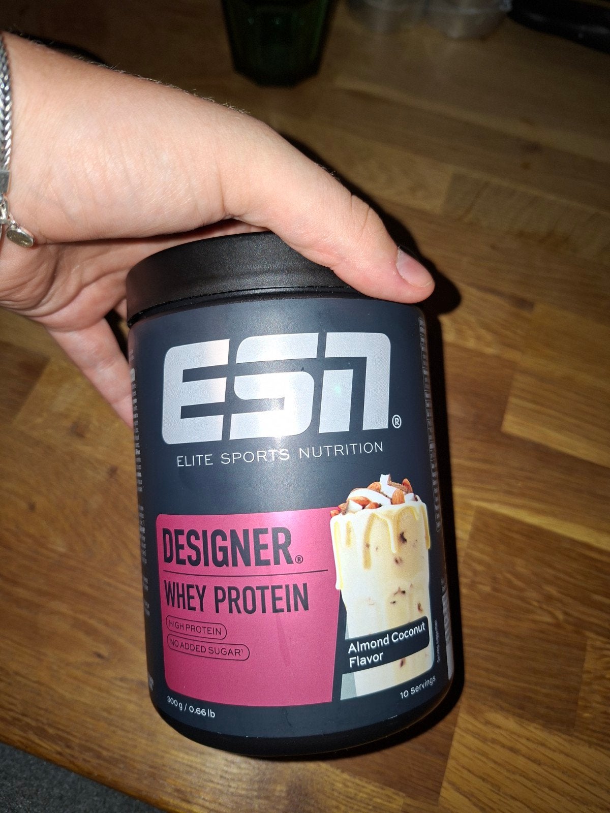 eiwit poeder (1 scoop uit), Ophalen